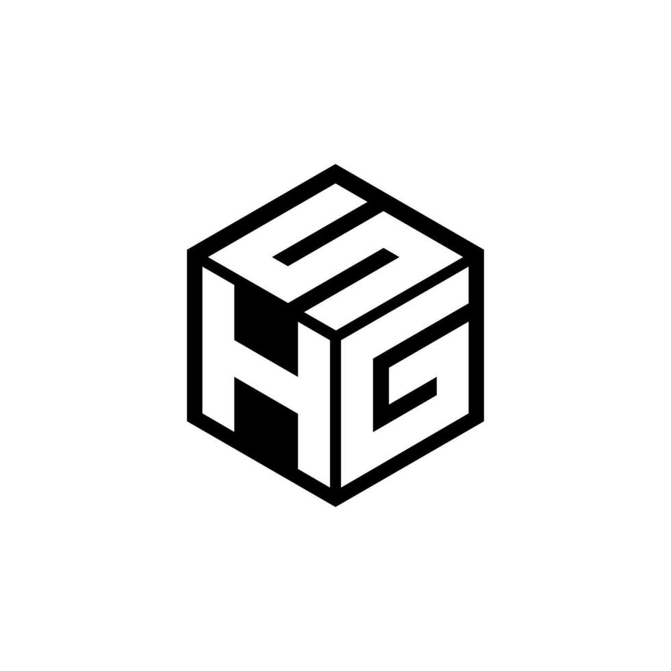 hgs brev logotyp design i illustration. vektor logotyp, kalligrafi mönster för logotyp, affisch, inbjudan, etc.