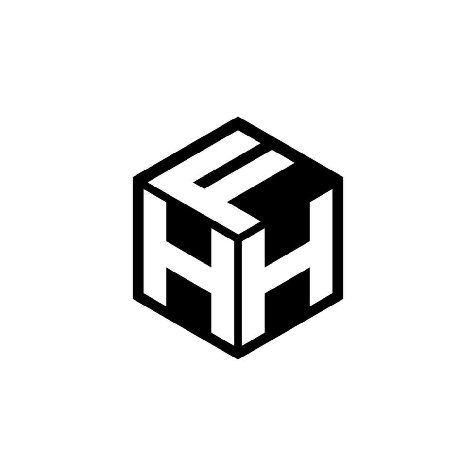 hhf brev logotyp design i illustration. vektor logotyp, kalligrafi mönster för logotyp, affisch, inbjudan, etc.