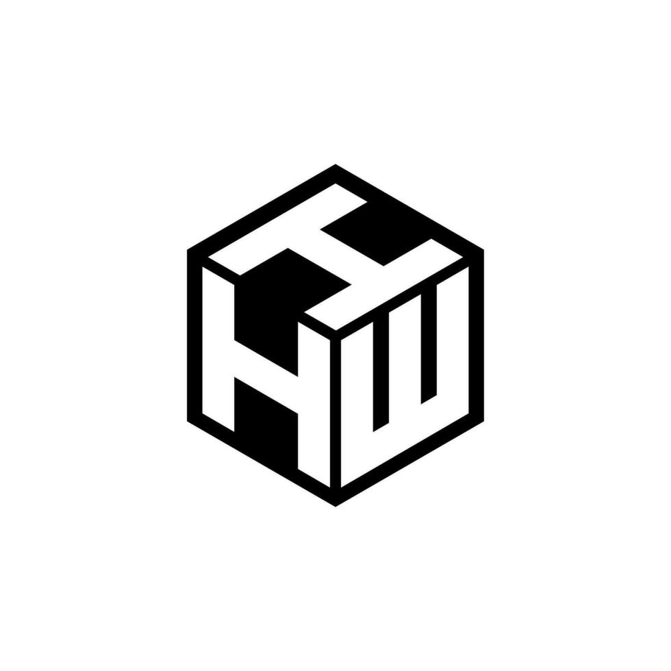 hwi brev logotyp design i illustration. vektor logotyp, kalligrafi mönster för logotyp, affisch, inbjudan, etc.