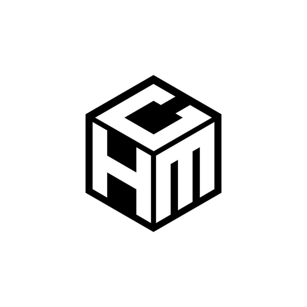 hmc brev logotyp design i illustration. vektor logotyp, kalligrafi mönster för logotyp, affisch, inbjudan, etc.