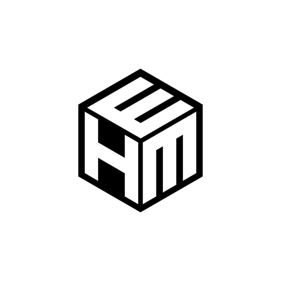 hme brev logotyp design i illustration. vektor logotyp, kalligrafi mönster för logotyp, affisch, inbjudan, etc.