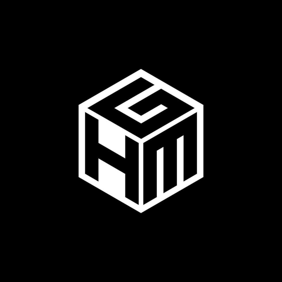 HMG-Brief-Logo-Design in Abbildung. Vektorlogo, Kalligrafie-Designs für Logo, Poster, Einladung usw. vektor