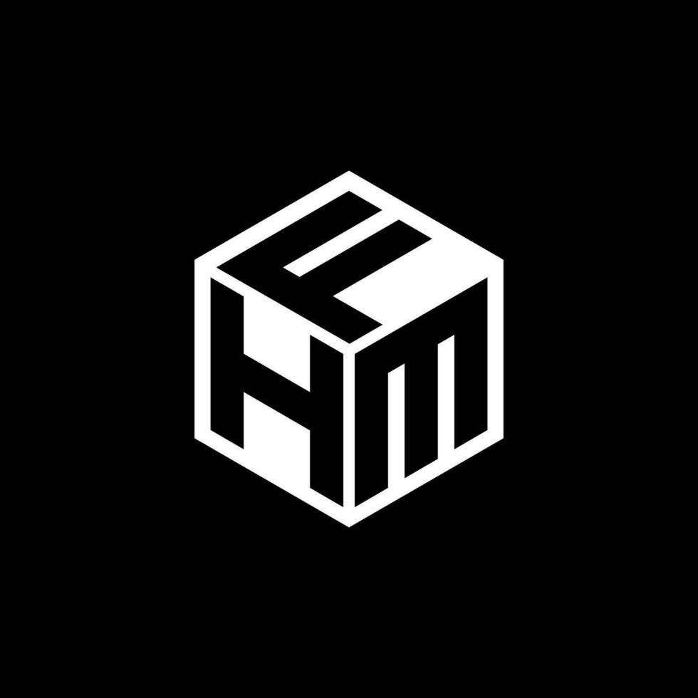 HMF-Brief-Logo-Design in Abbildung. Vektorlogo, Kalligrafie-Designs für Logo, Poster, Einladung usw. vektor