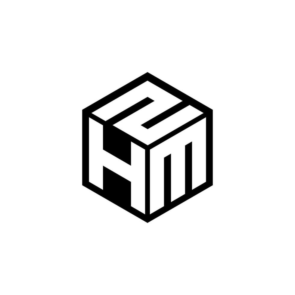 hmz brev logotyp design i illustration. vektor logotyp, kalligrafi mönster för logotyp, affisch, inbjudan, etc.