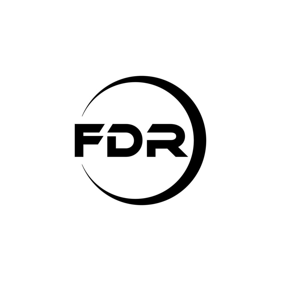 fdr Brief Logo Design im Illustration. Vektor Logo, Kalligraphie Designs zum Logo, Poster, Einladung, usw.