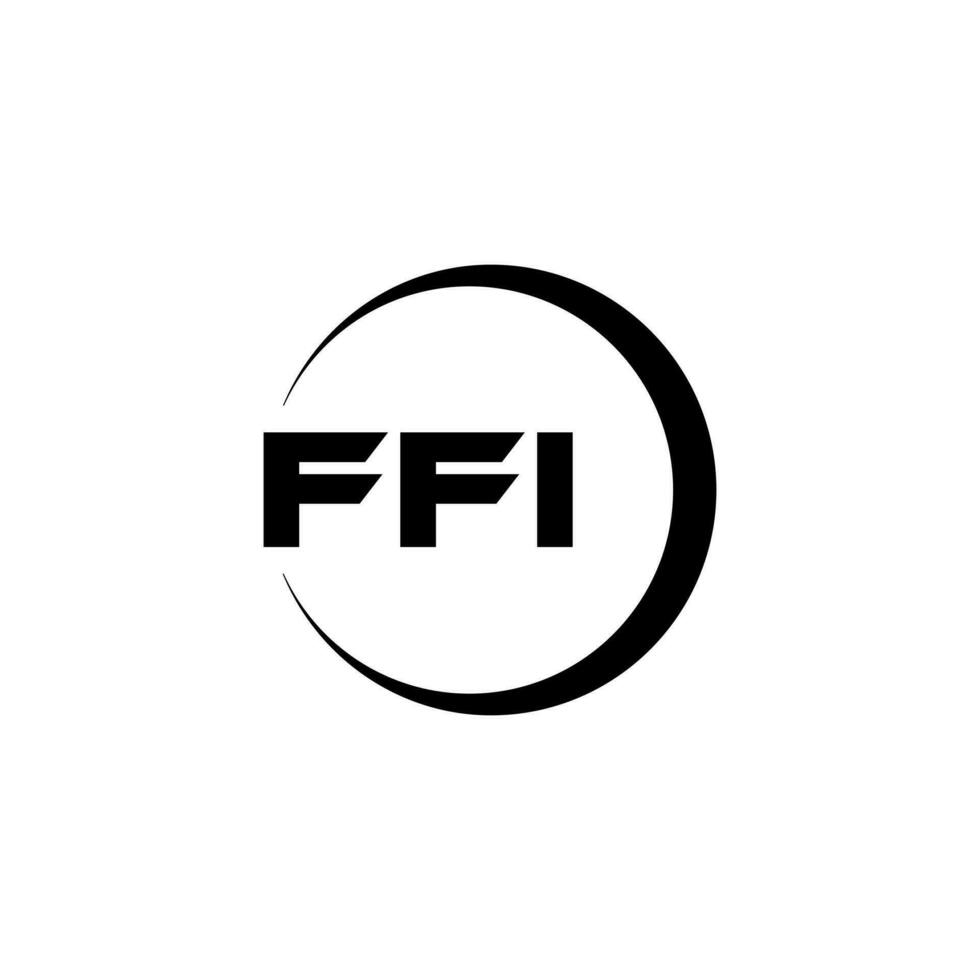 ffi Brief Logo Design im Illustration. Vektor Logo, Kalligraphie Designs zum Logo, Poster, Einladung, usw.