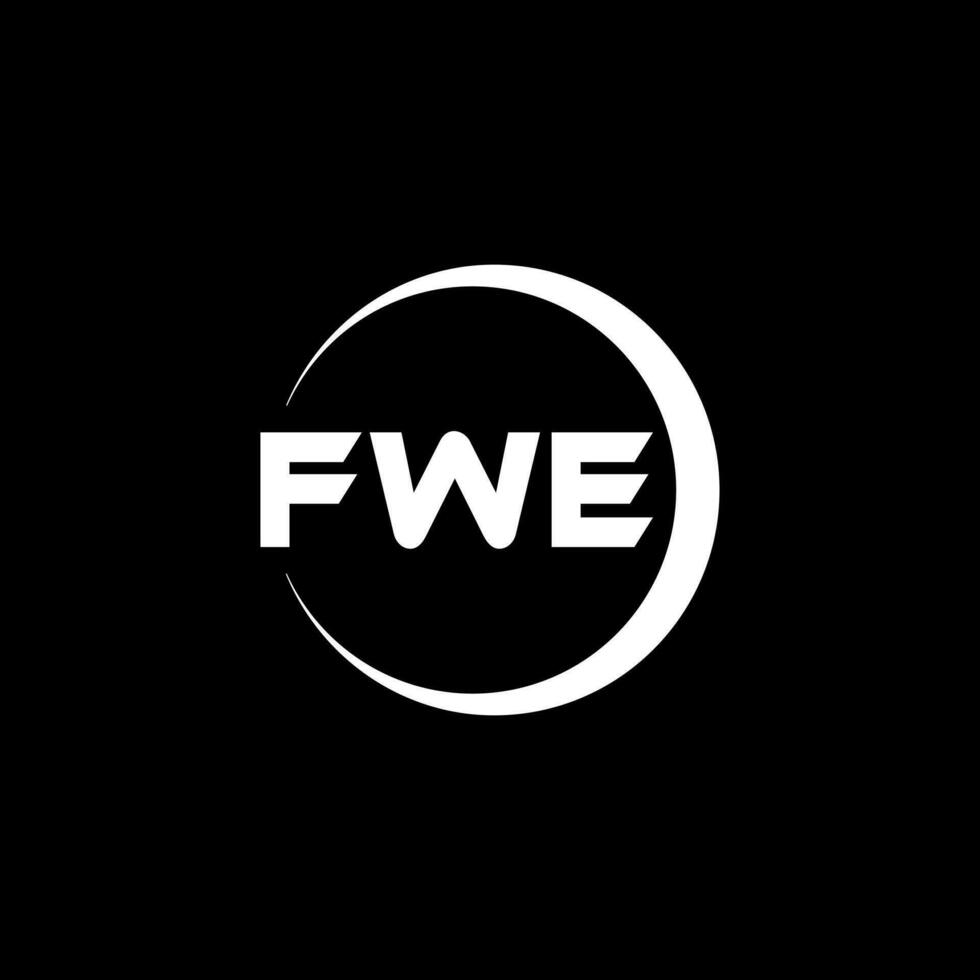 fwe brev logotyp design i illustration. vektor logotyp, kalligrafi mönster för logotyp, affisch, inbjudan, etc.