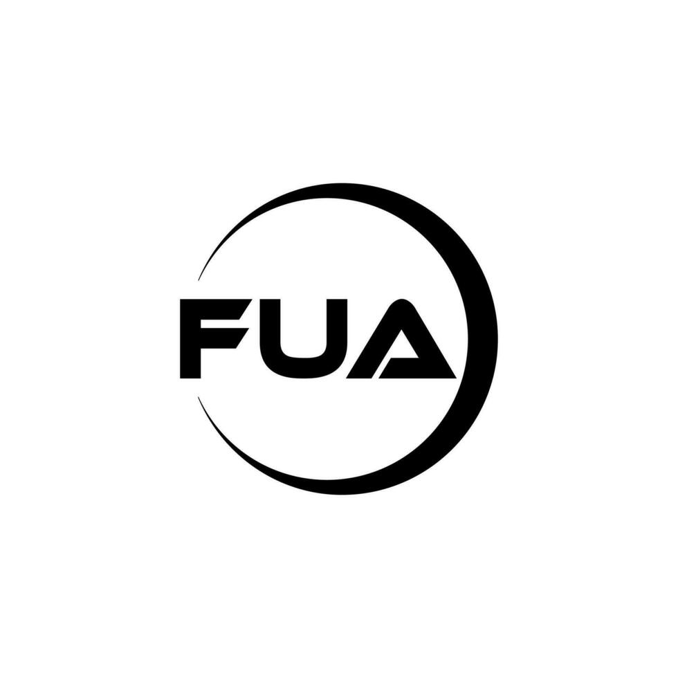 fua brev logotyp design i illustration. vektor logotyp, kalligrafi mönster för logotyp, affisch, inbjudan, etc.