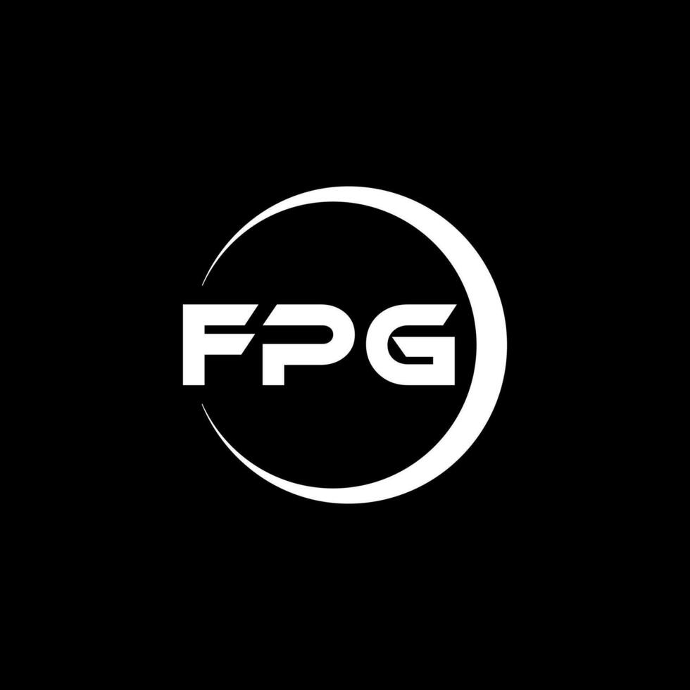 fpg brev logotyp design i illustration. vektor logotyp, kalligrafi mönster för logotyp, affisch, inbjudan, etc.