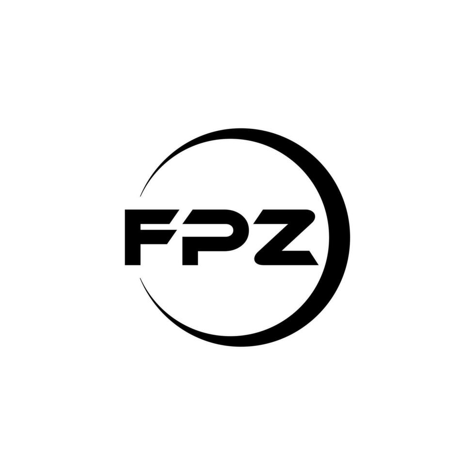 fpz Brief Logo Design im Illustration. Vektor Logo, Kalligraphie Designs zum Logo, Poster, Einladung, usw.