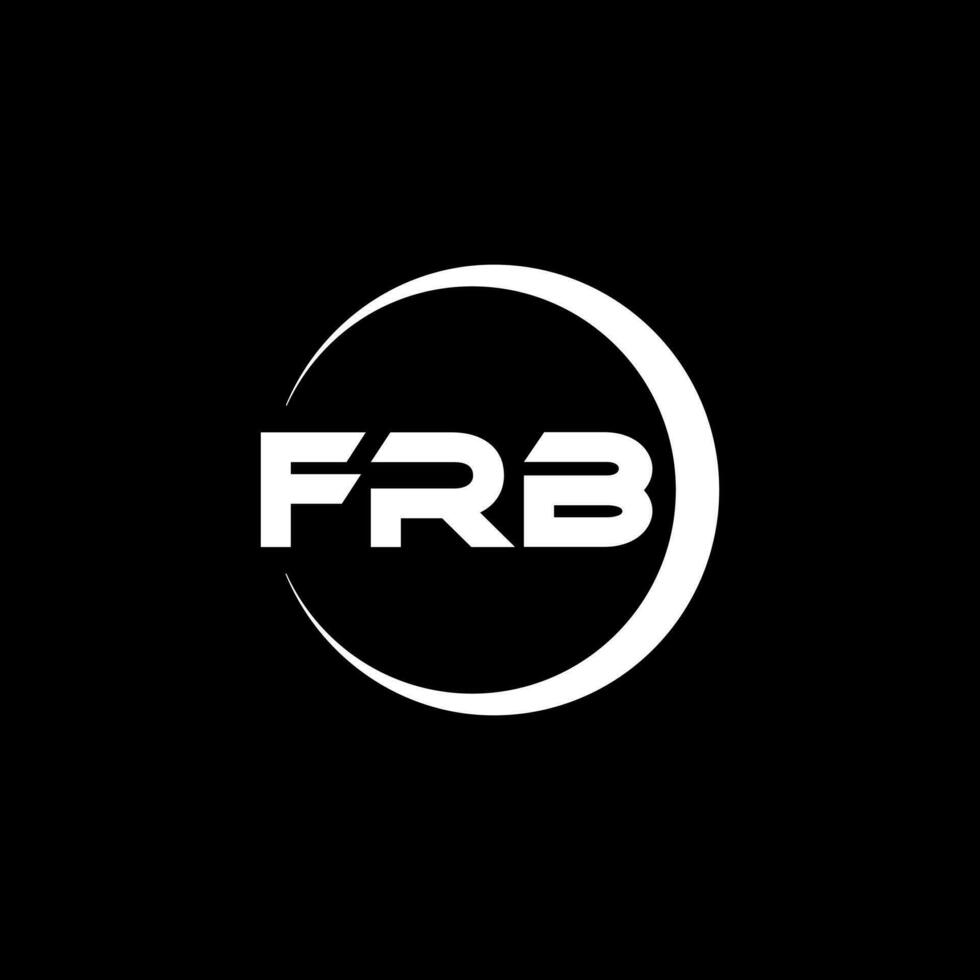 frb brev logotyp design i illustration. vektor logotyp, kalligrafi mönster för logotyp, affisch, inbjudan, etc.