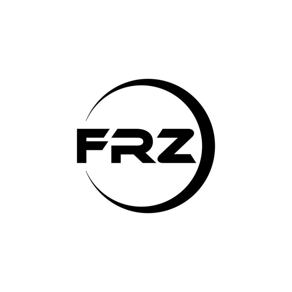 frz brev logotyp design i illustration. vektor logotyp, kalligrafi mönster för logotyp, affisch, inbjudan, etc.