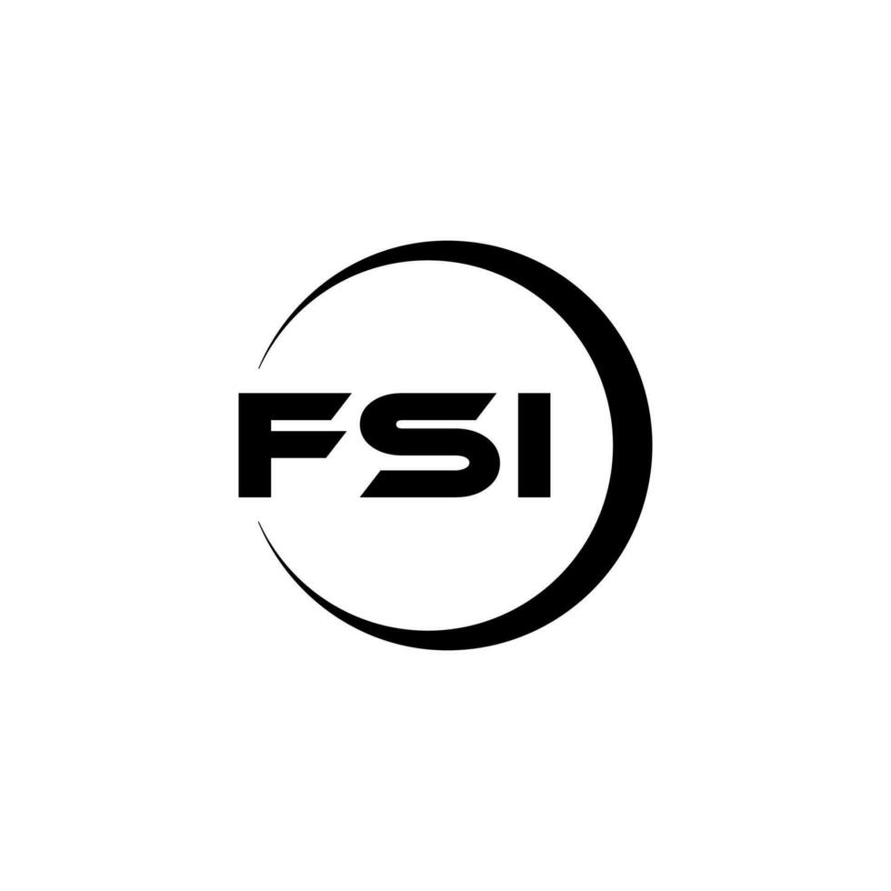 fsi-brief-logo-design in der illustration. Vektorlogo, Kalligrafie-Designs für Logo, Poster, Einladung usw. vektor