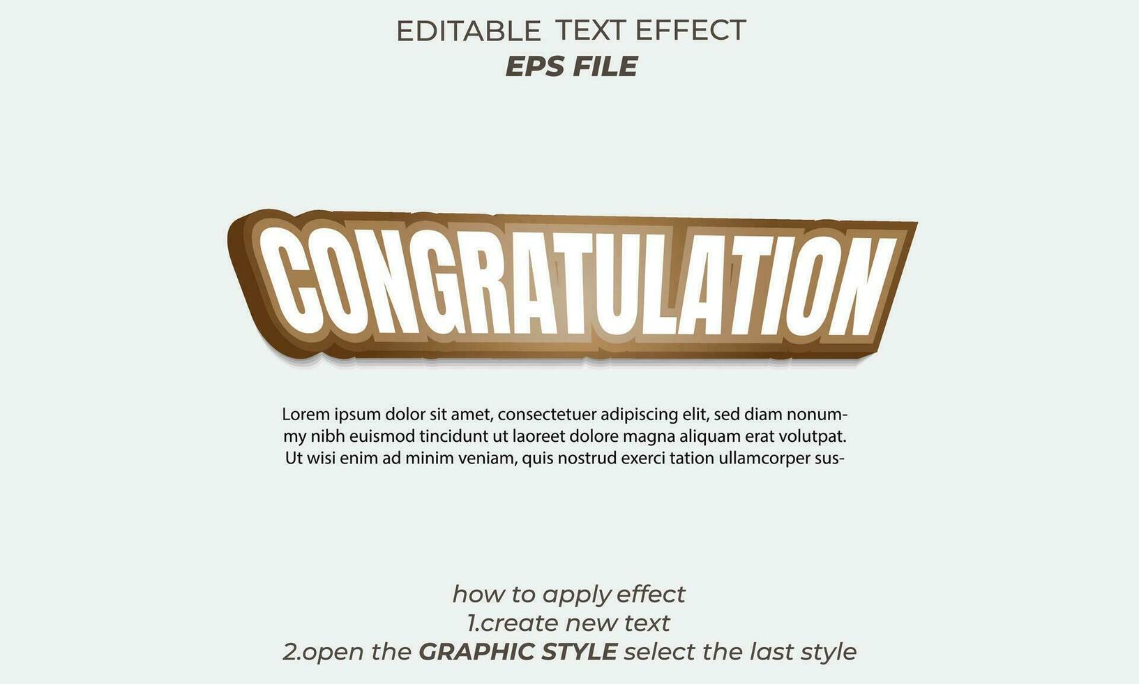 congratulation text effekt, typografi, 3d text vektor