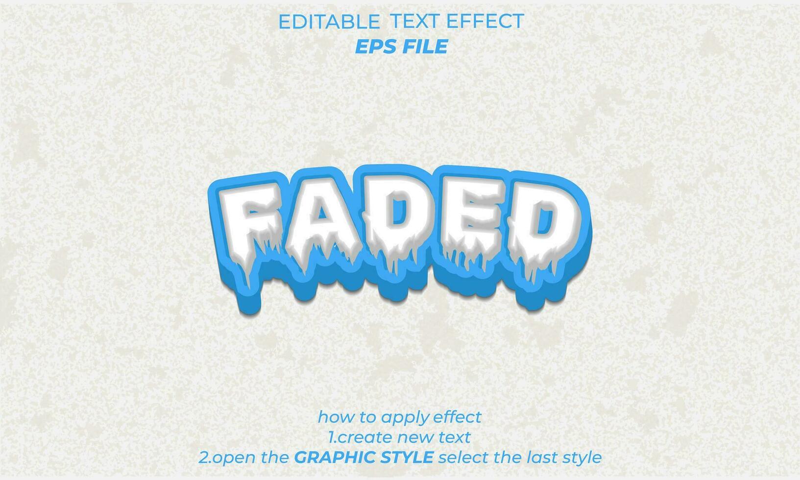 urblekt text effekt, typografi, 3d text vektor