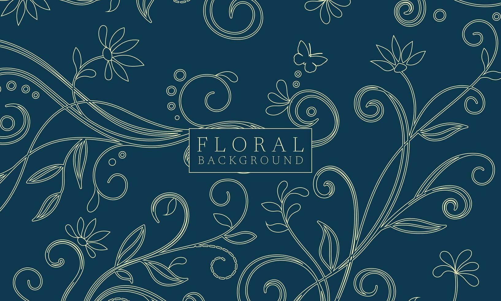 abstrakt Luxus Linie Blumen- Hintergrund Design. vektor