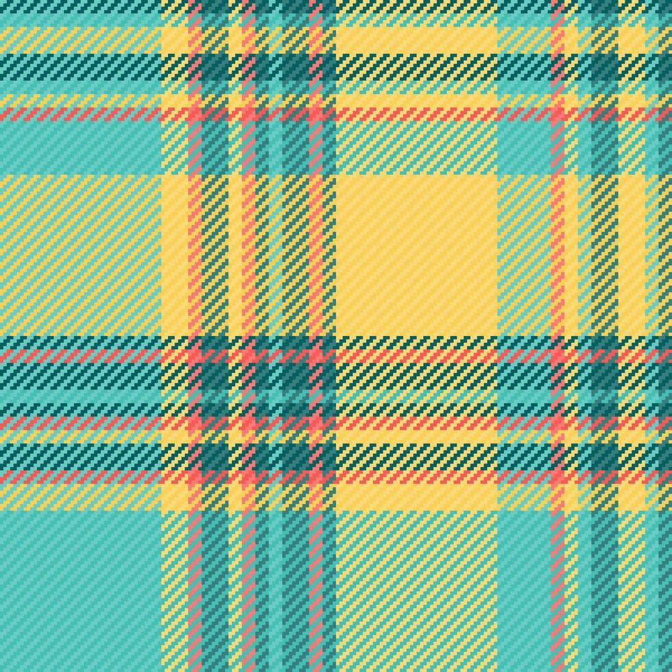 Textur Vektor Plaid von Hintergrund Textil- Muster mit ein prüfen Tartan nahtlos Stoff.