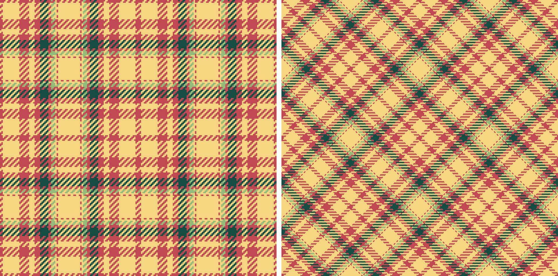 Tartan Textur Hintergrund von nahtlos Stoff prüfen mit ein Muster Plaid Textil- Vektor. vektor