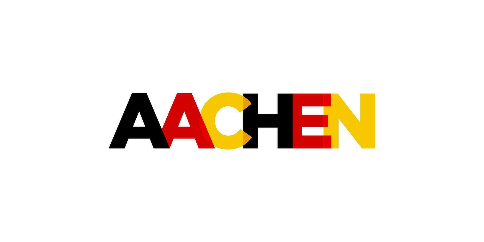 Aachen Deutschland, modern und kreativ Vektor Illustration Design mit das Stadt von Deutschland zum Reise Banner, Poster, und Postkarten.