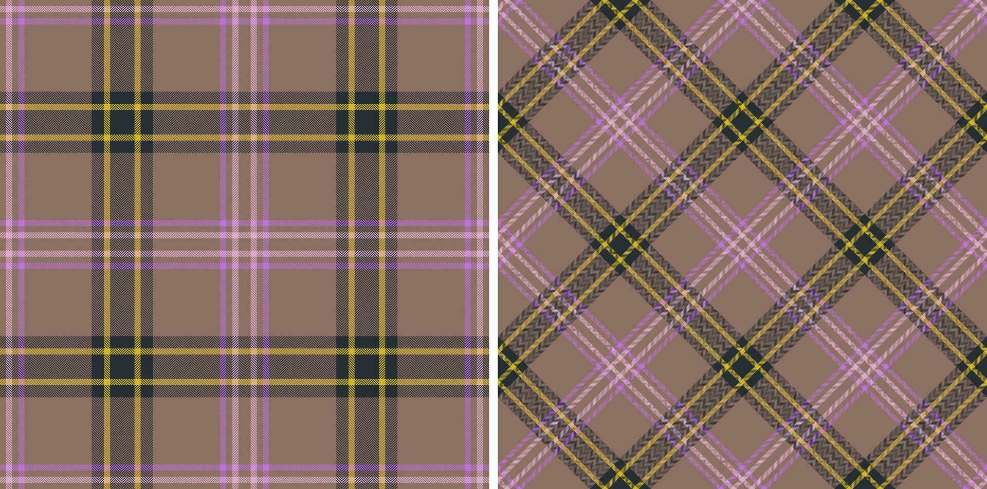 Hintergrund Muster Tartan von nahtlos Textil- Plaid mit ein Textur Vektor prüfen Stoff.