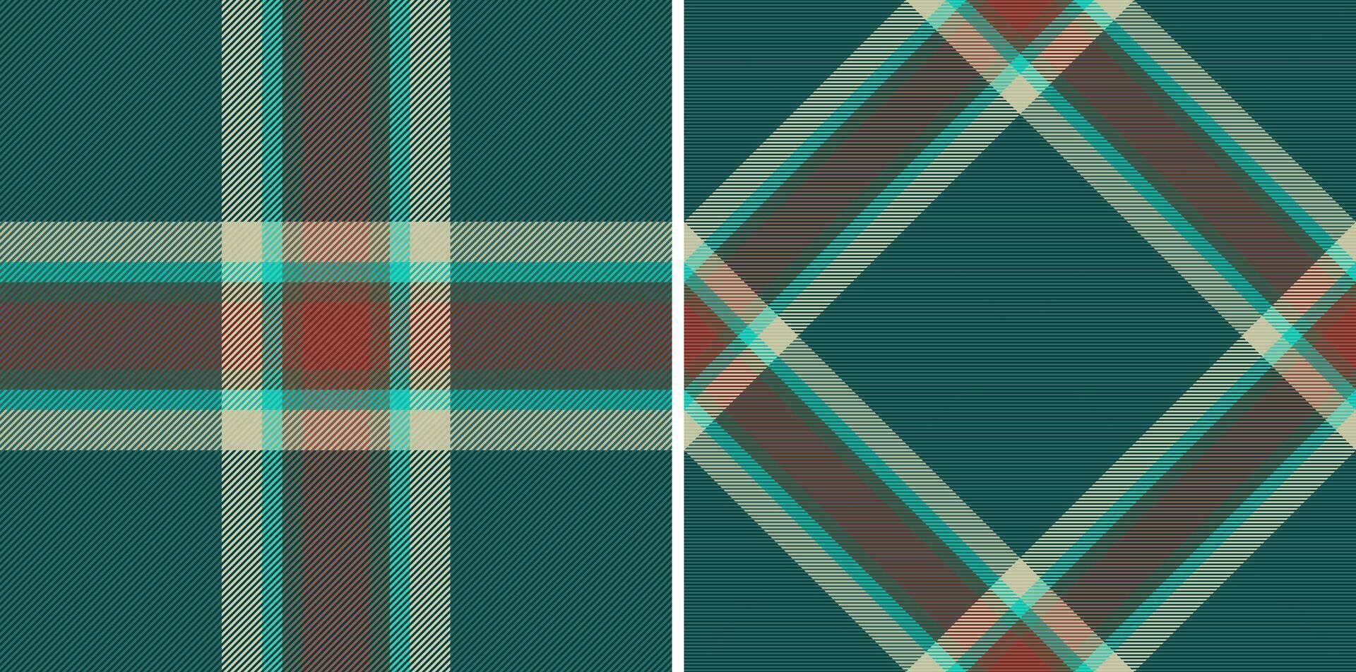 Muster Textur prüfen von Textil- Tartan Stoff mit ein Vektor Plaid Hintergrund nahtlos.