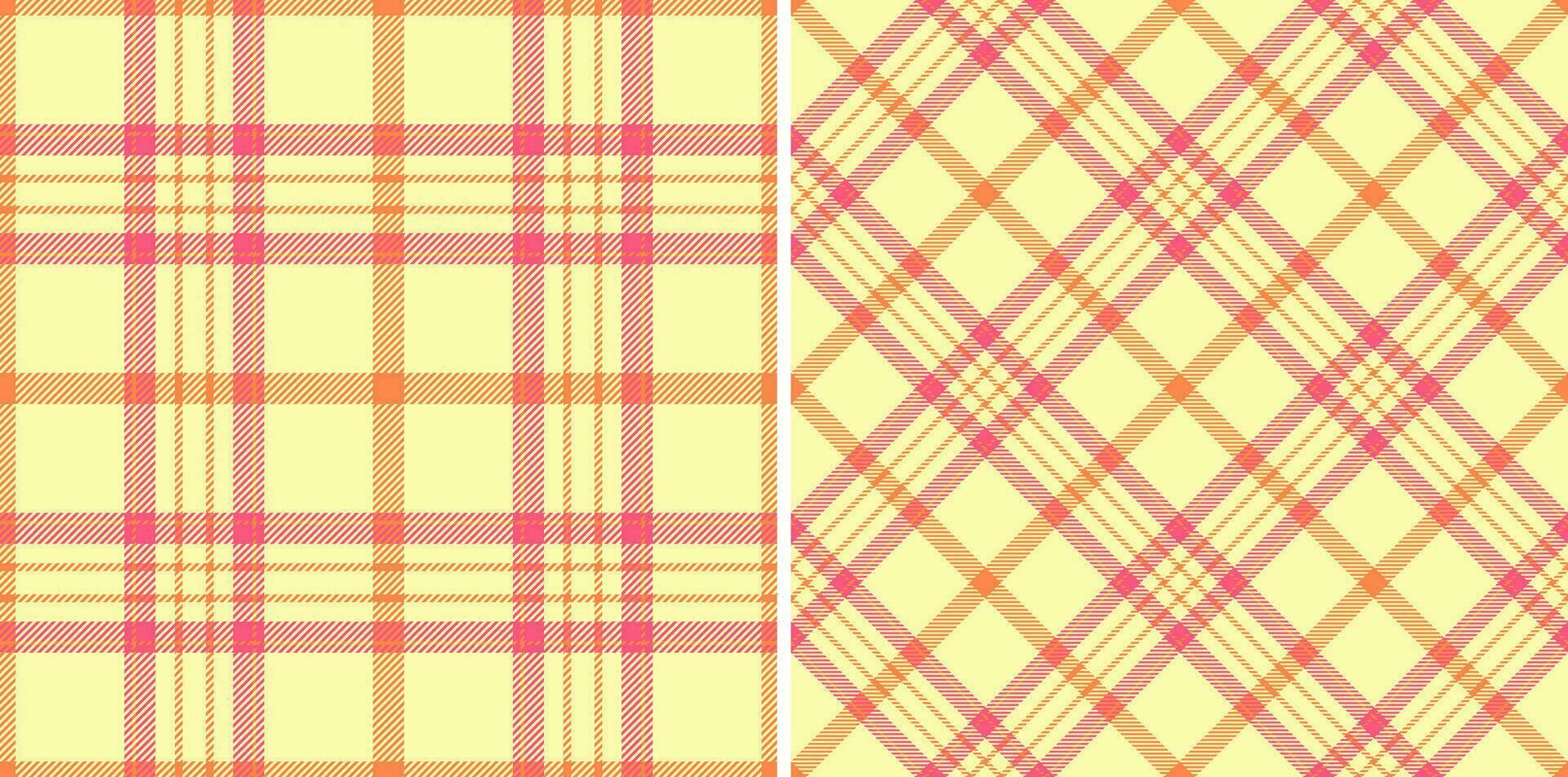 Tartan Muster Hintergrund von Stoff Textil- nahtlos mit ein prüfen Plaid Textur Vektor. vektor