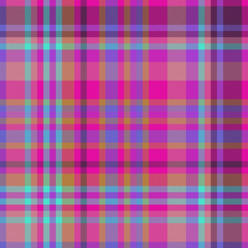 Textil- prüfen nahtlos von Textur Hintergrund Muster mit ein Tartan Stoff Vektor Plaid.