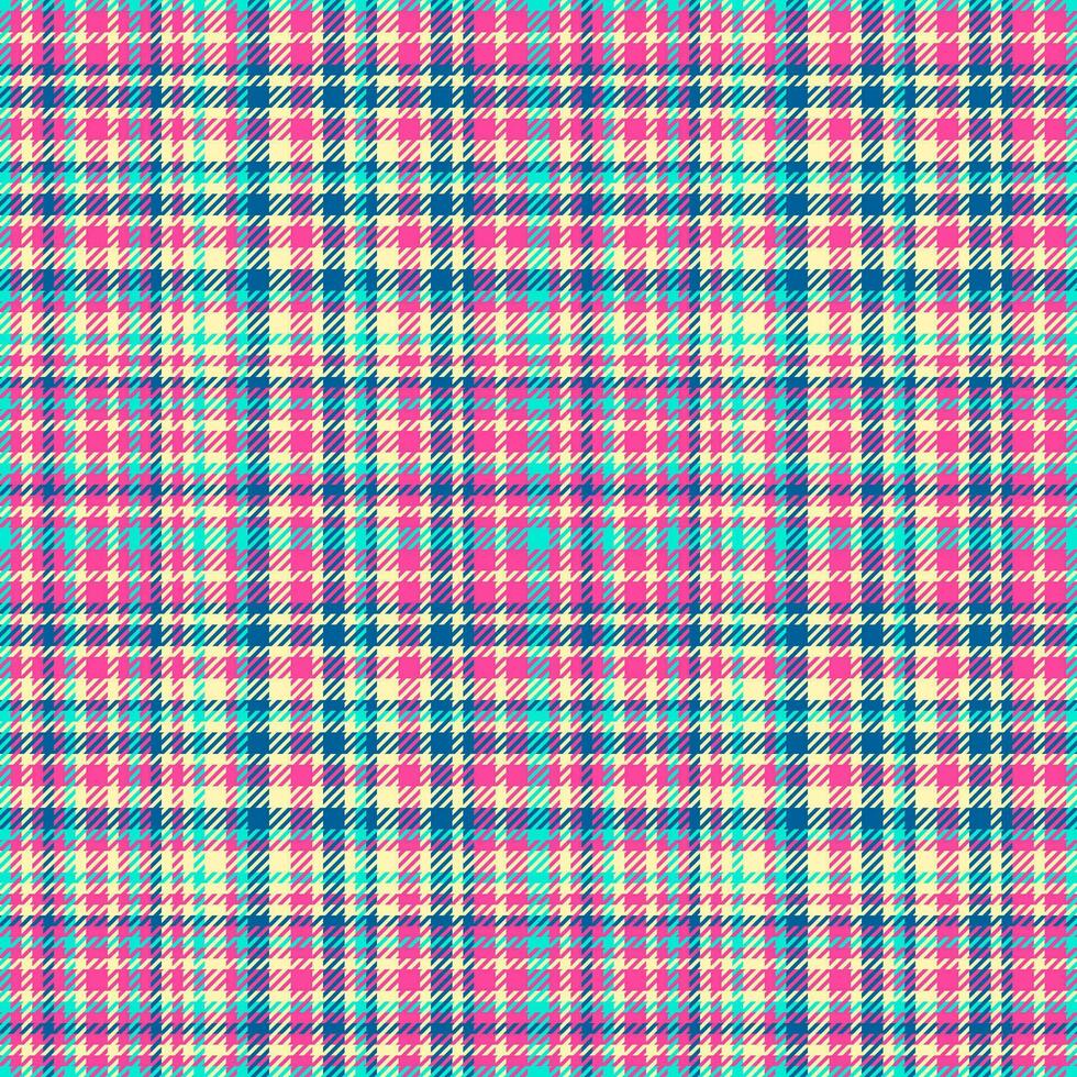 nahtlos Textur Textil- von Hintergrund Muster Tartan mit ein Plaid prüfen Stoff Vektor. vektor