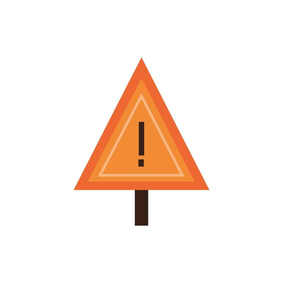 trafik signal varning isolerad ikon vektor