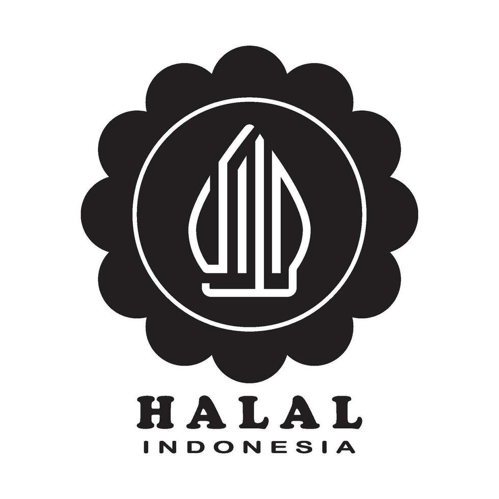 ny branding av indonesiska halal logotyp vektor