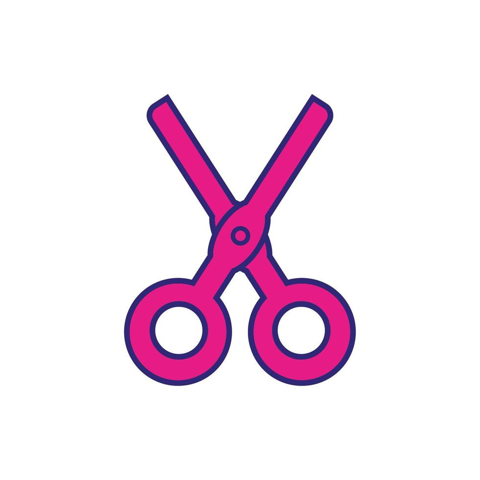 Schere Friseursalon isolierte Symbol vektor