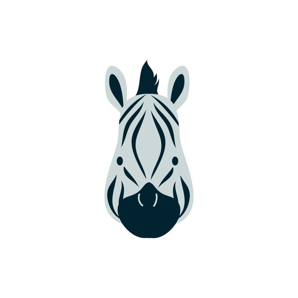 niedliches Zebra-Wildtier-Charaktersymbol vektor