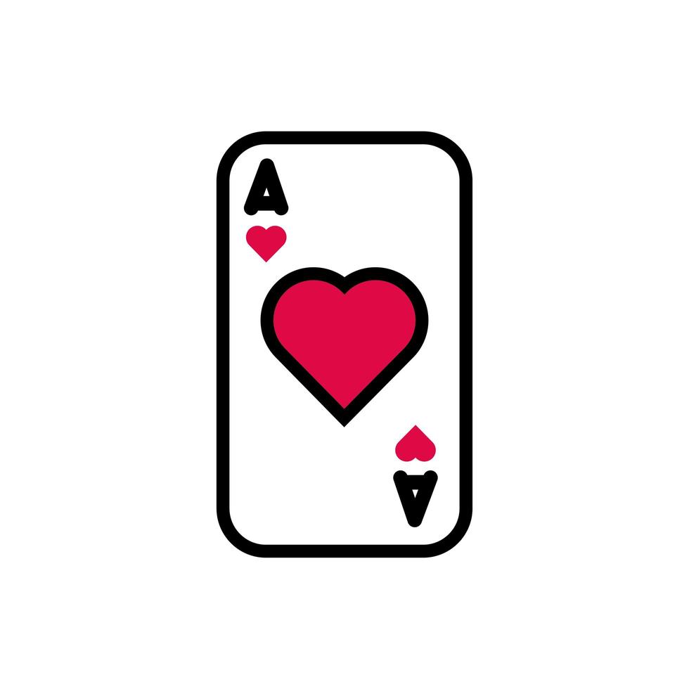 Casino Pokerkarte mit Herz vektor