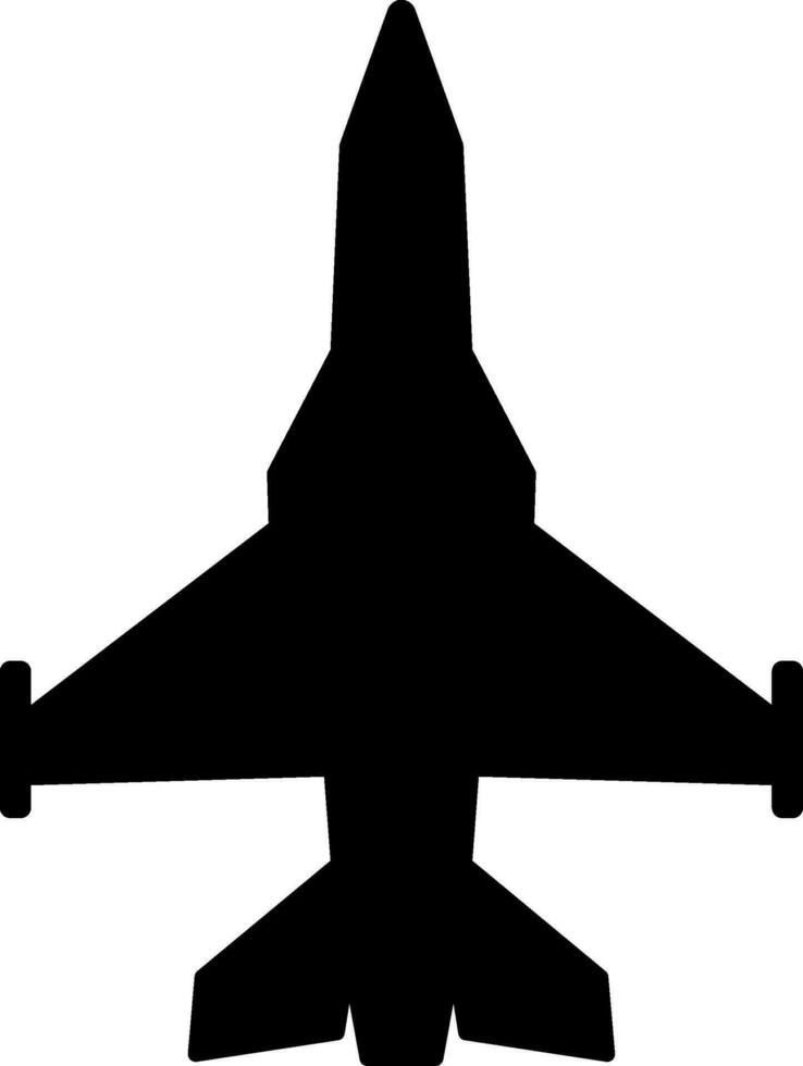 jet ikon vektor illustration. militär jet silhuett för ikon, symbol eller tecken. kämpe jet symbol för design handla om militär, krig, slagfält, plan, antenn, flygplan och luft strejk