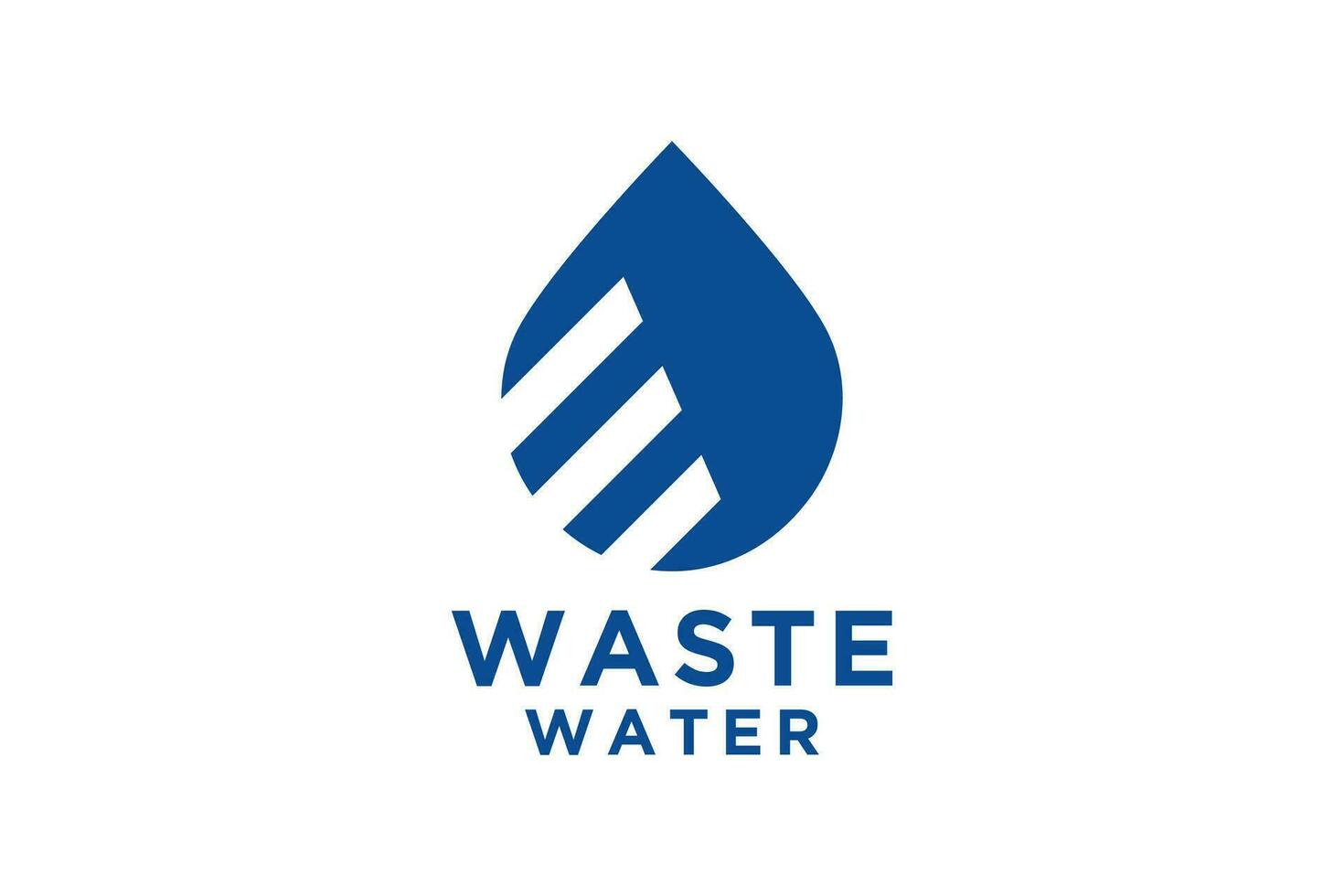 Wasser Logo. Blau Wasser fallen isoliert auf Weiß Hintergrund. verwendbar zum Geschäft, Wissenschaft, Gesundheitspflege, medizinisch und Natur Logos. eben Vektor Logo Design Vorlage Element.