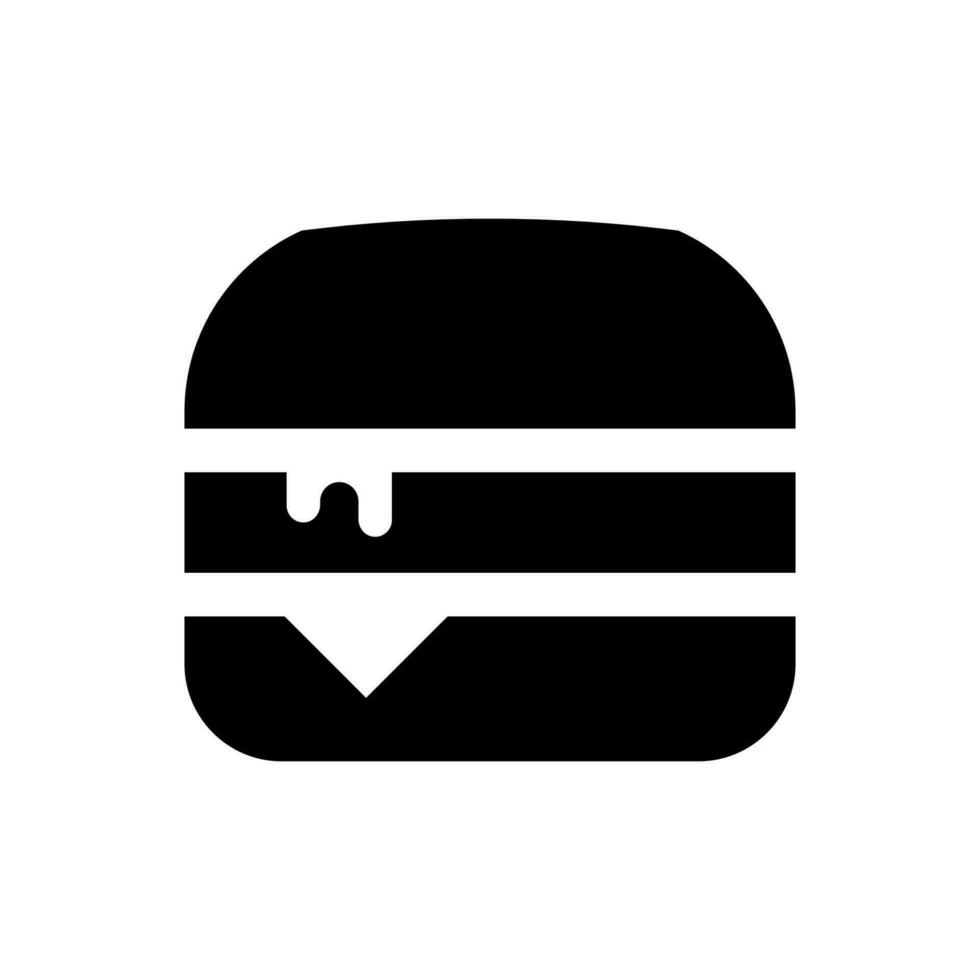 hamburgare ikon, logotyp isolerat på vit bakgrund vektor