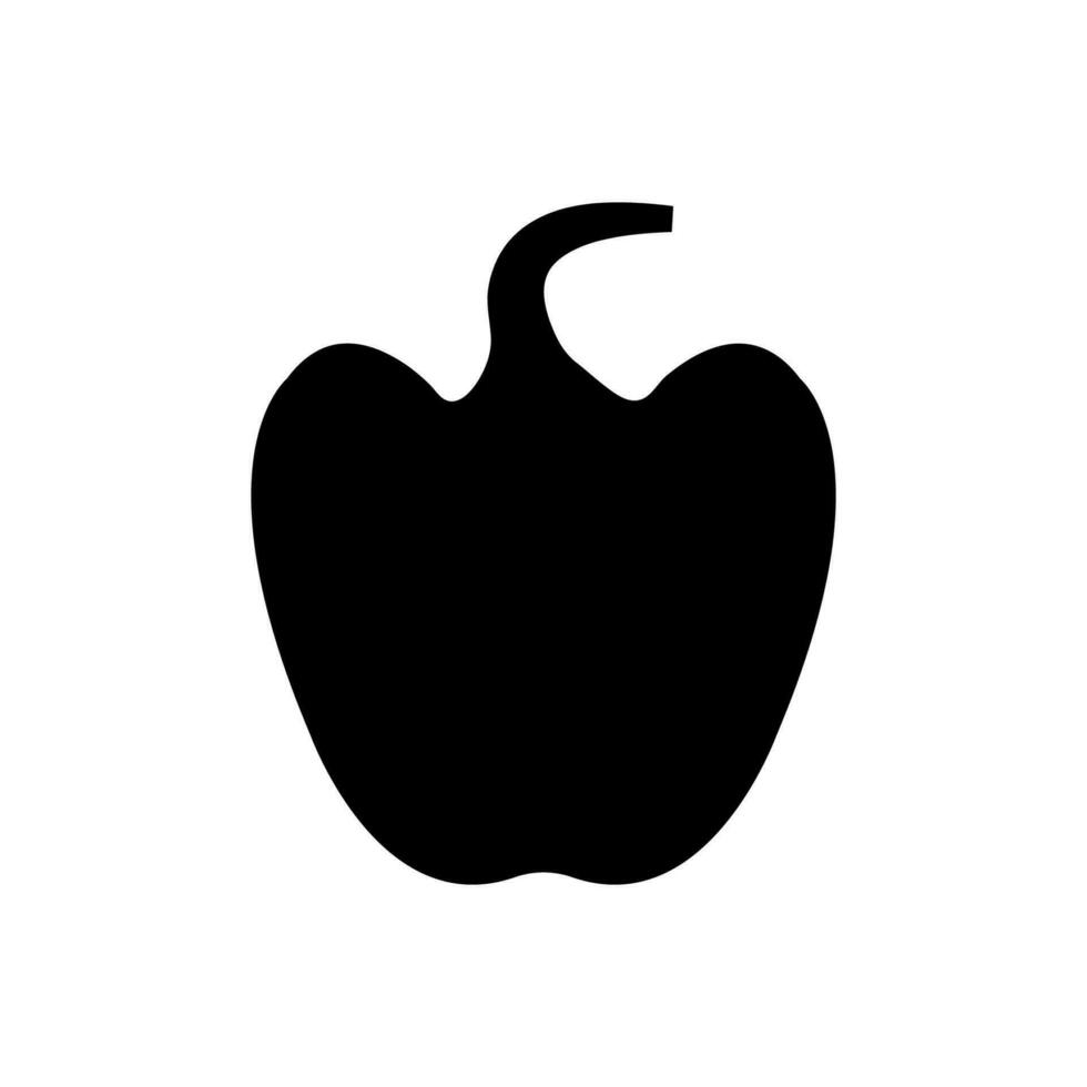 Paprika Pfeffer Symbol, Logo isoliert auf Weiß Hintergrund vektor
