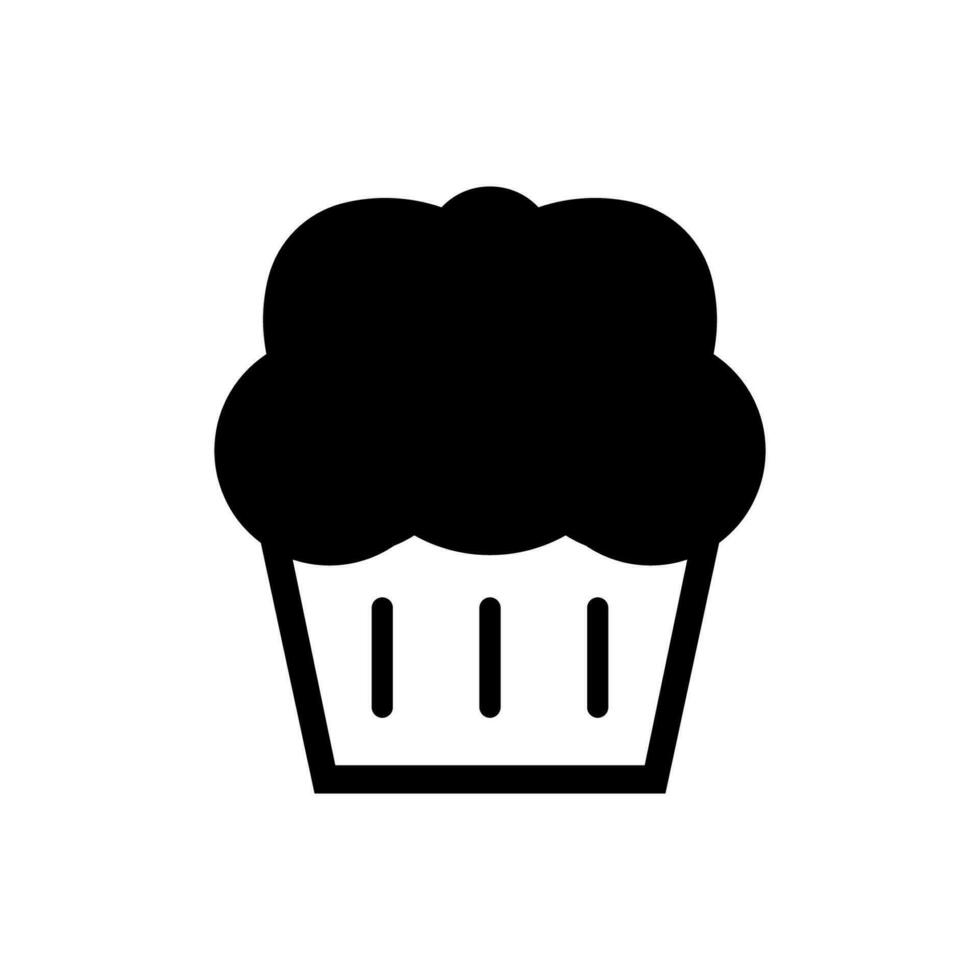 muffin ikon, logotyp isolerat på vit bakgrund vektor