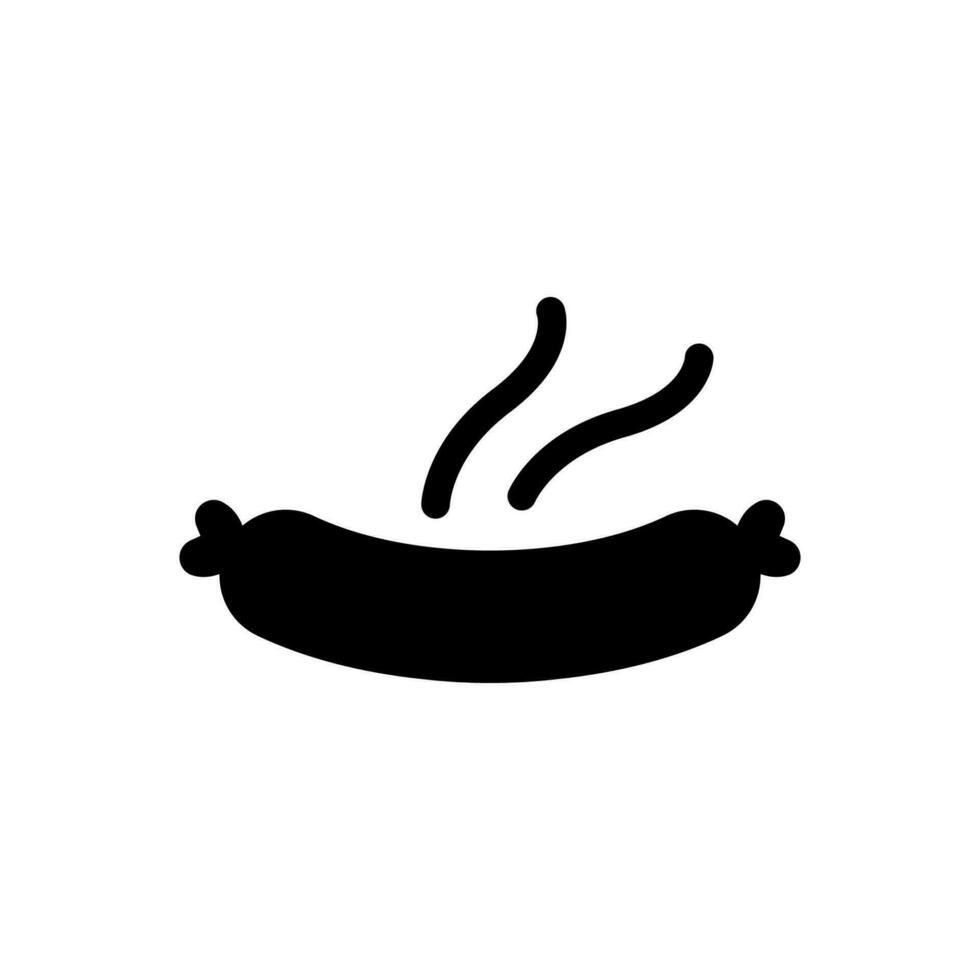 Grill Würstchen Symbol, Logo isoliert auf Weiß Hintergrund vektor