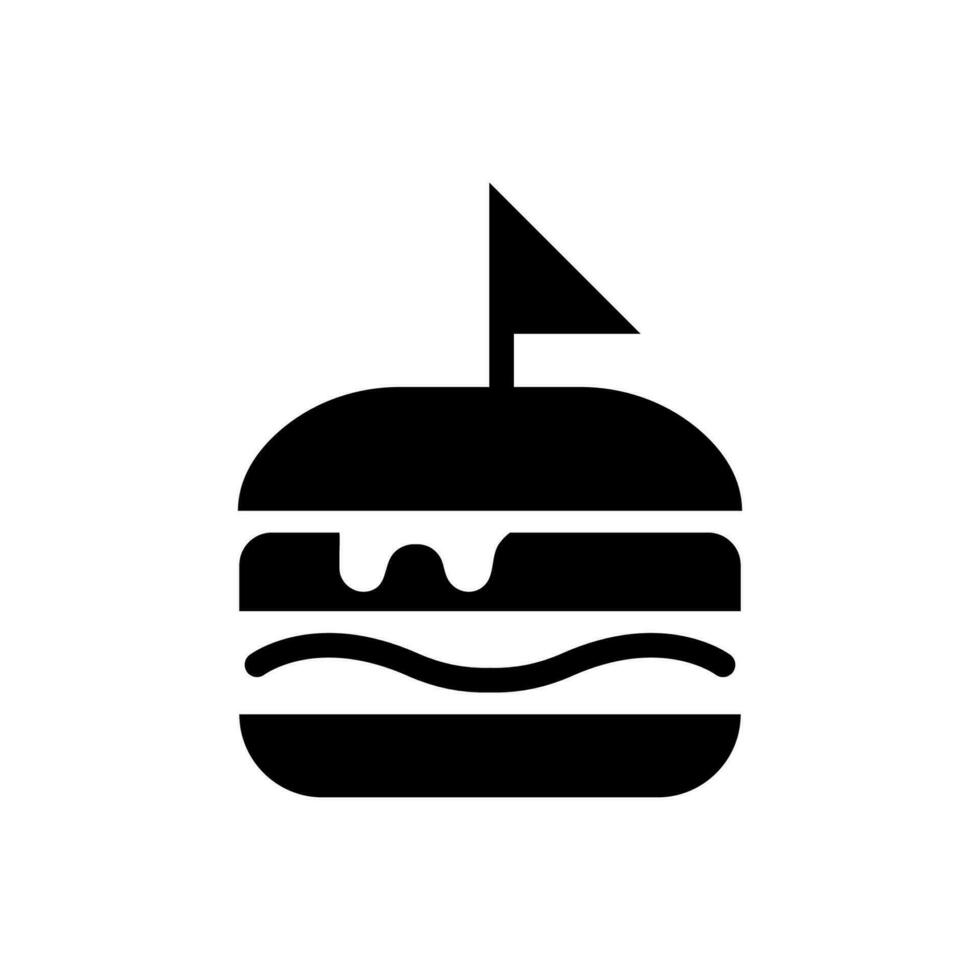 hamburgare ikon, logotyp isolerat på vit bakgrund vektor