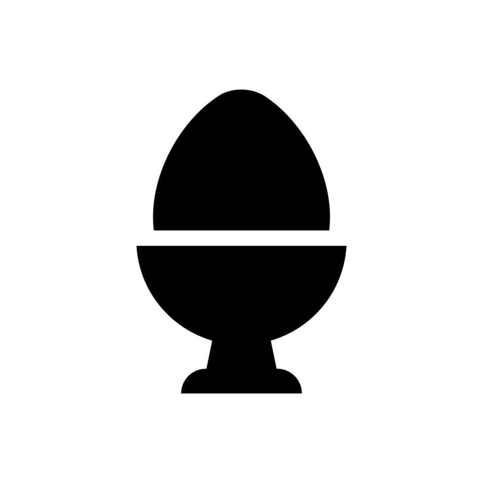mjuk kokt ägg ikon, logotyp isolerat på vit bakgrund vektor