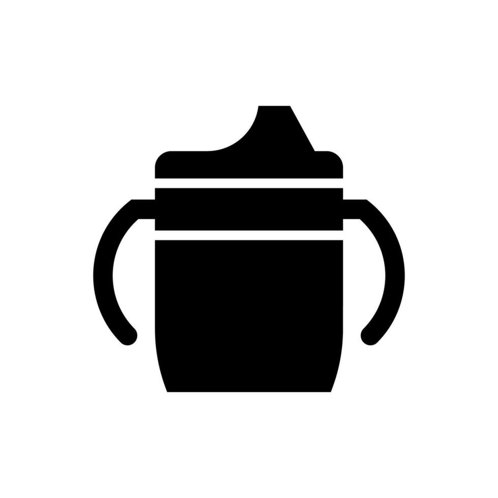 sippy kopp ikon, logotyp isolerat på vit bakgrund vektor