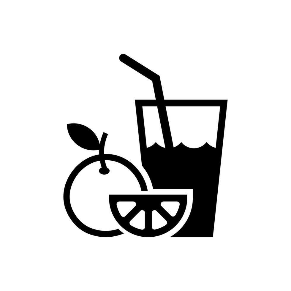 Orange Saft Symbol, Logo isoliert auf Weiß Hintergrund vektor