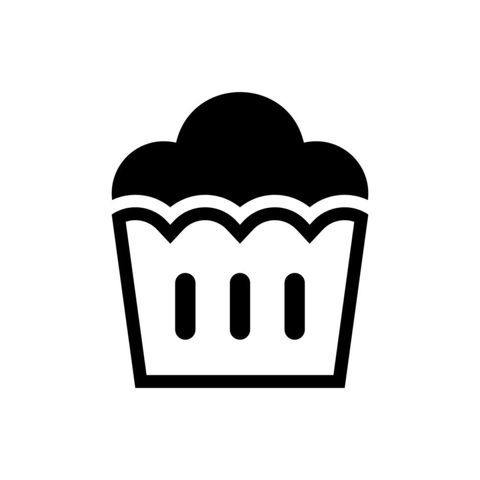 Cupcake Symbol, Logo isoliert auf Weiß Hintergrund vektor