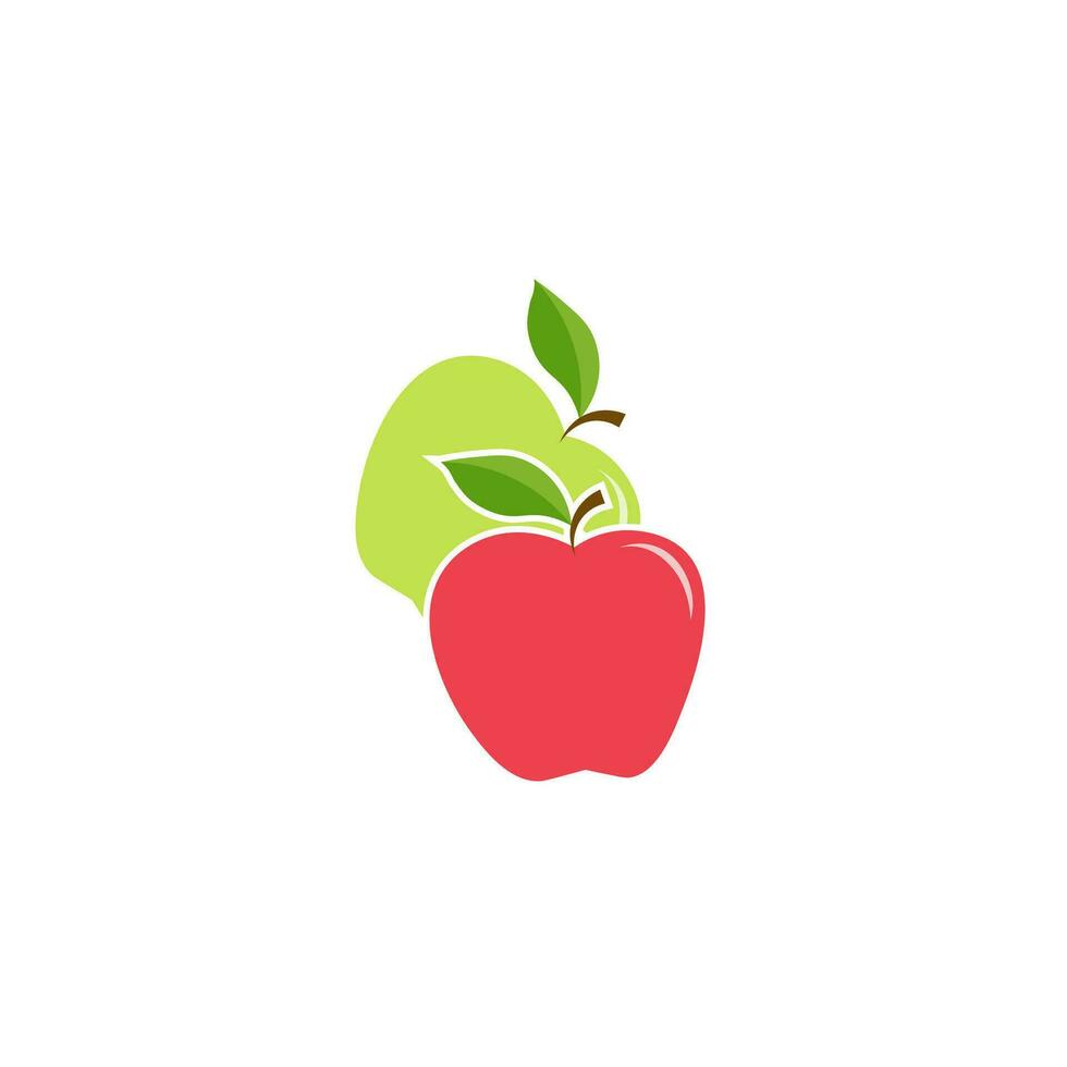 Grün und rot Apfel Symbole, modern Design - - Vektor Symbol.