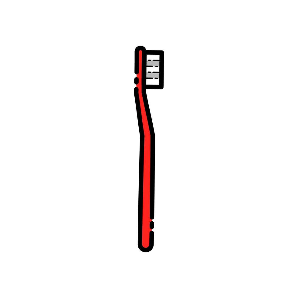 illustration av en tandborste verktyg i en platt design stil vektor