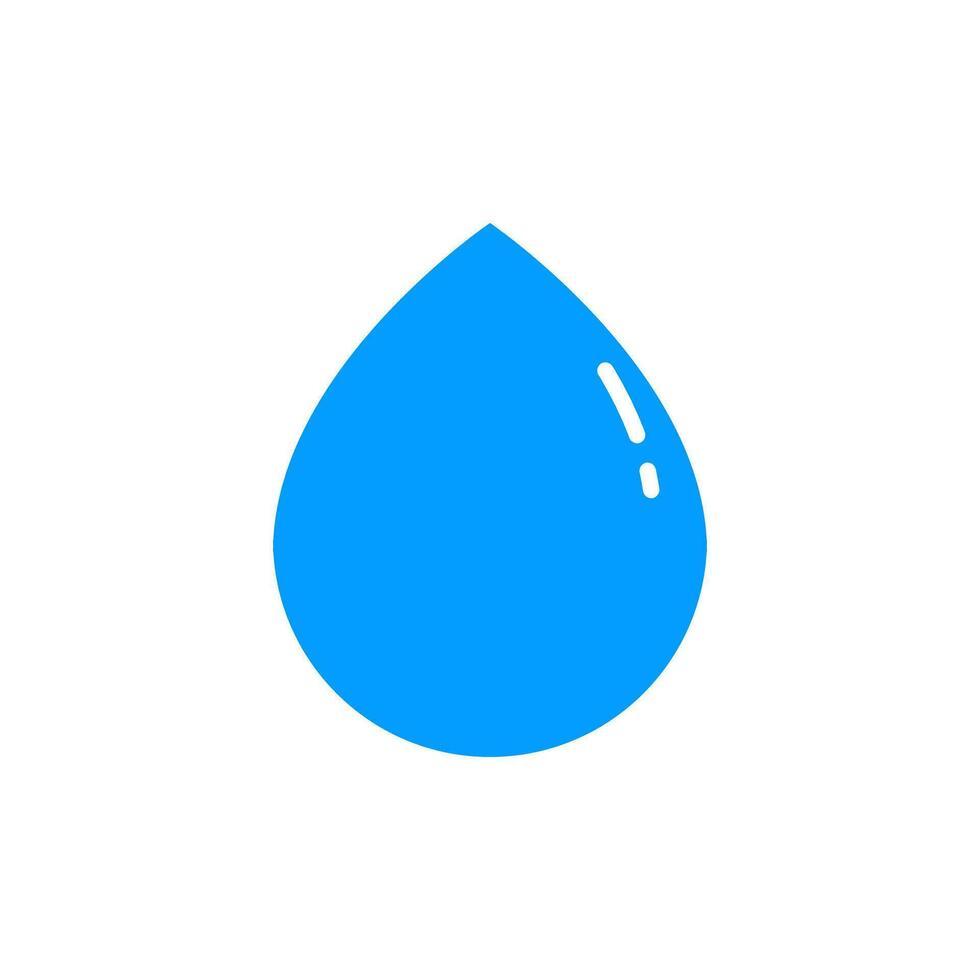 de design av de vatten droppar är blå, använder sig av en platt design stil vektor