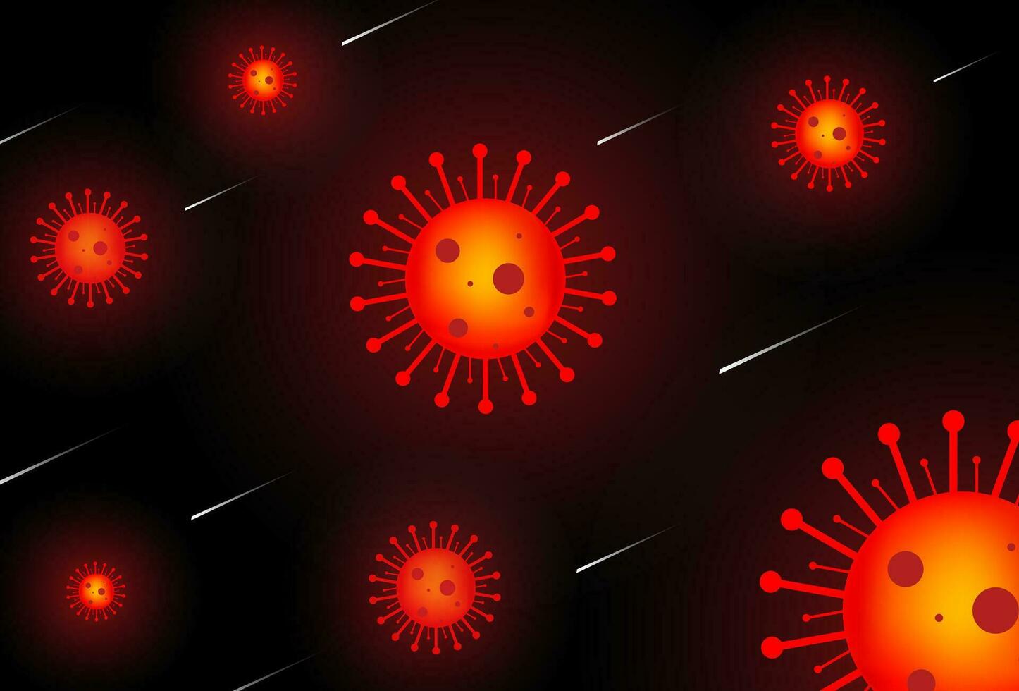 korona virus bakgrund design är ljus röd, lämplig för bakgrunder, affischer, hälsning kort, flygblad, täcker, etc. vektor