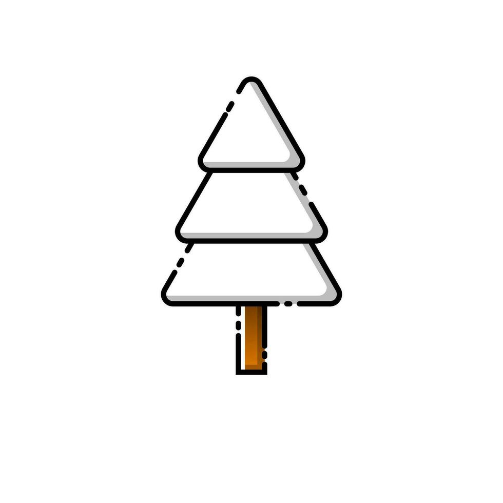 jul träd ikon, lämplig för jul element, kompletterar jul mönster och andra vektor
