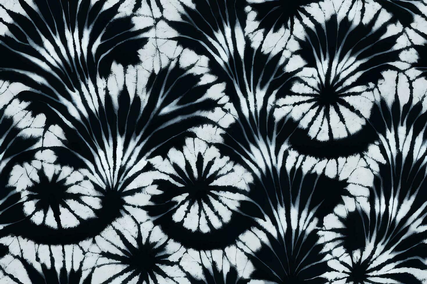 slips färga shibori abstrakt batik borsta bläck stam- etnisk sömlös och upprepa mönster design ljus färger måla stänka ner bakgrund geometrisk mönster textur vektor illustration , fläkt svart